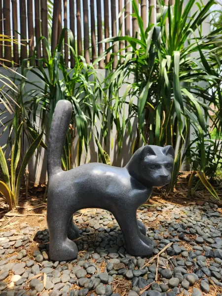 Product image of the product “Cat, 63cm Height | Terazzo, Black color ”